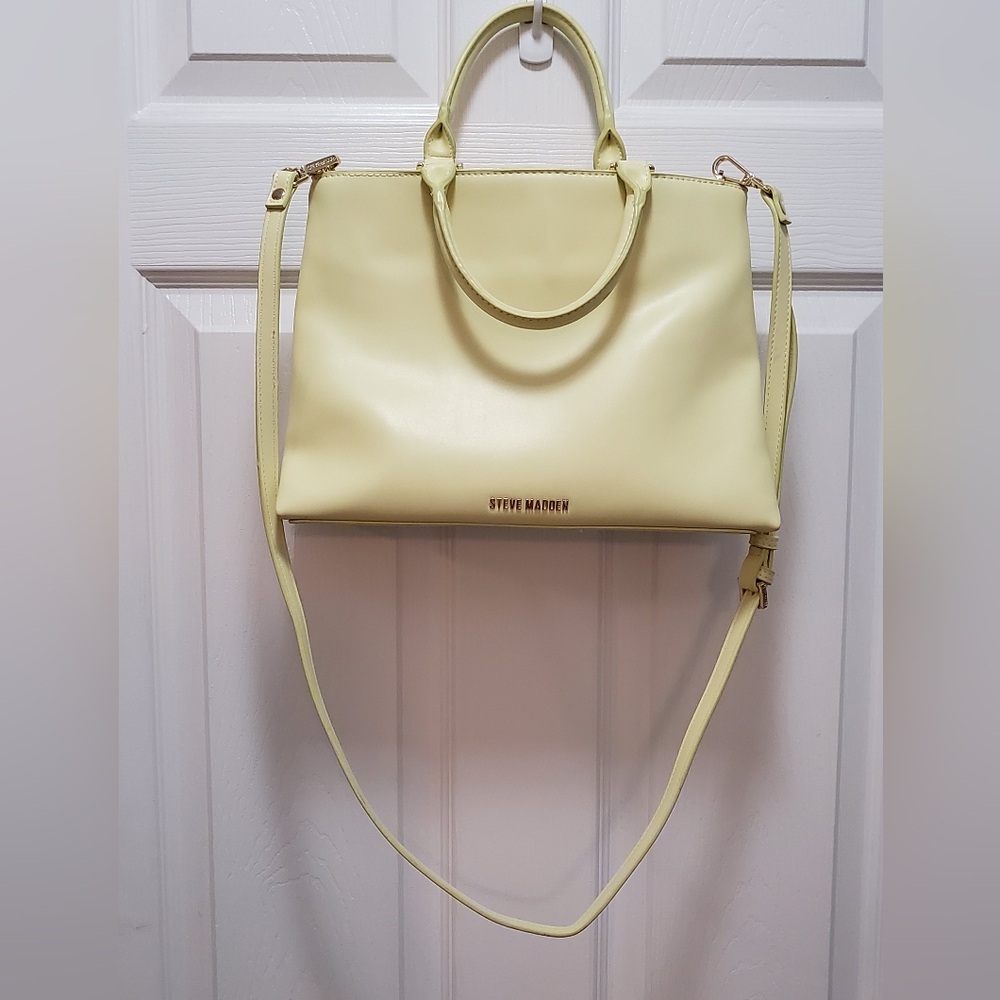 Steve Madden Mesa Satchel, pale yellow/citrine